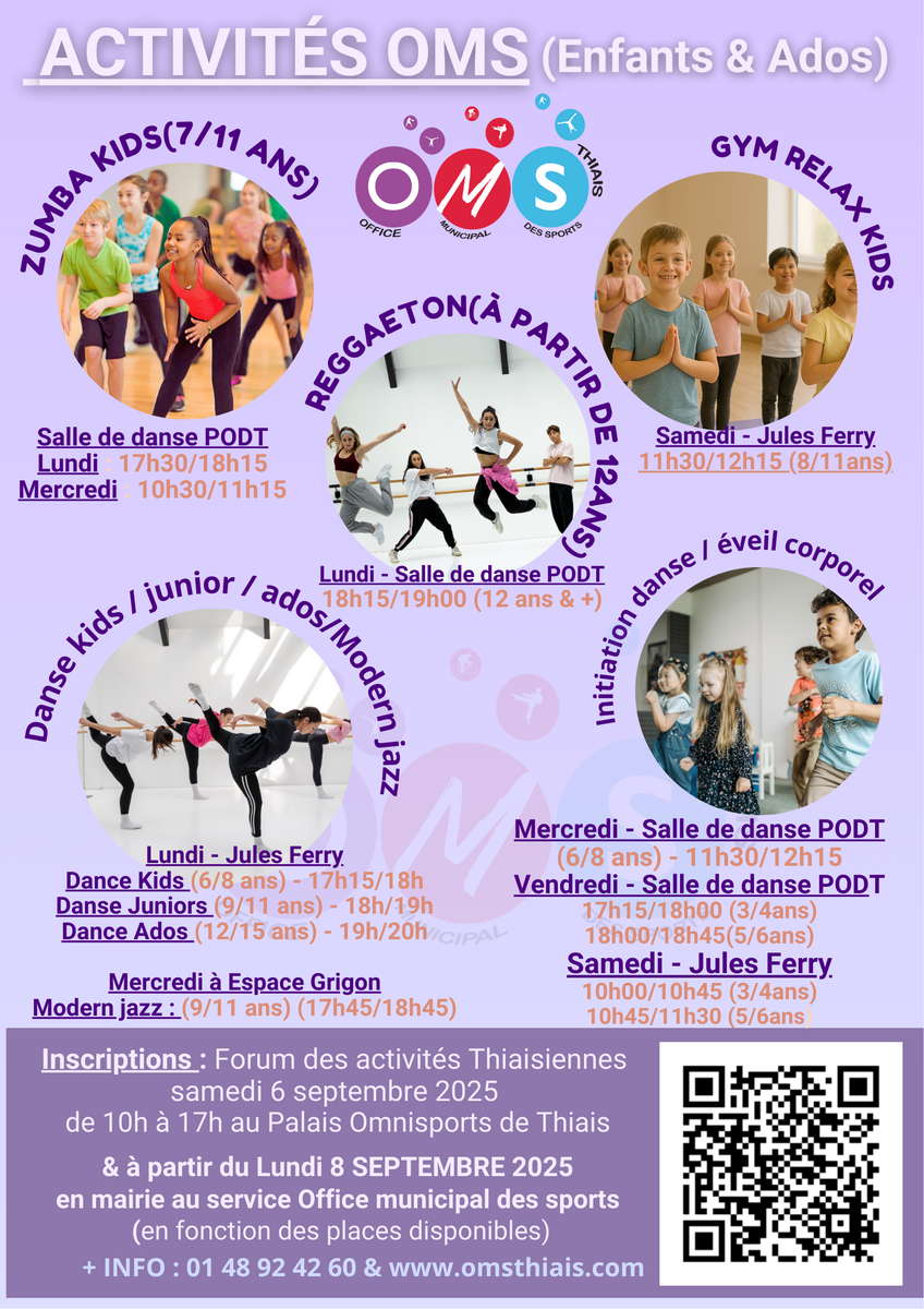 ACTIVITÉS ENFANTS - ADOS 2025-2026