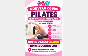 NOUVEAU COURS PILATES RENFORCEMENT MUSCULAIRE