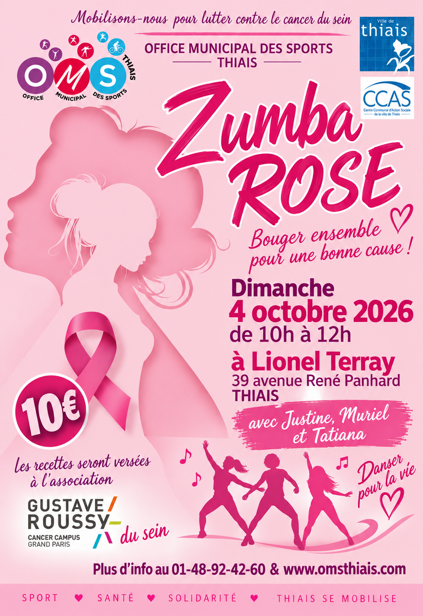 💗 ZUMBA ROSE – BOUGER POUR UNE BELLE CAUSE ! Ensemble, bougeons pour la bonne cause !